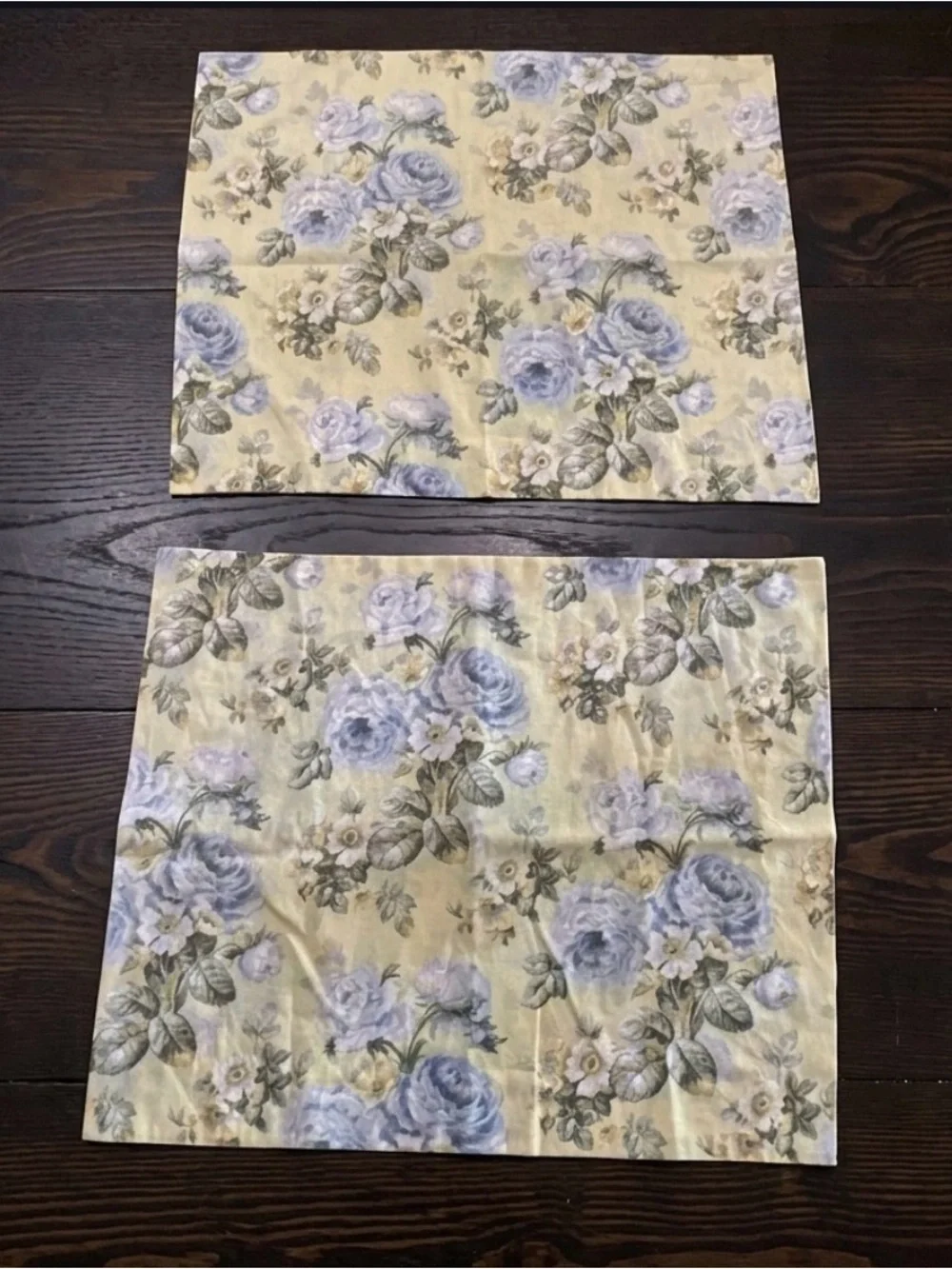 Vintage Dan Rivers French Country Floral Pillow Shams
